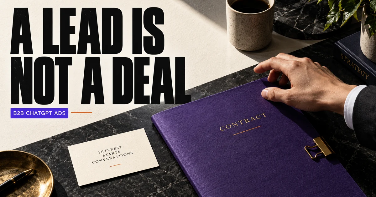 A lead is not a deal headline with a business card and contract folder.