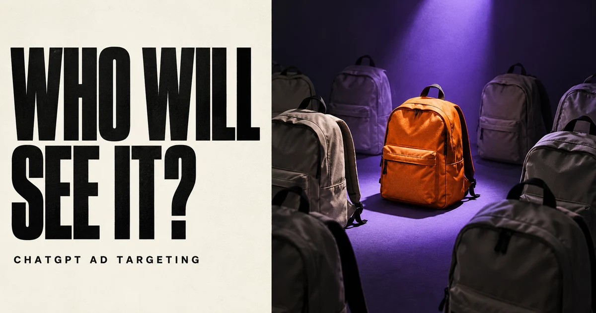 Who will see it headline with an orange backpack lit among darker bags.